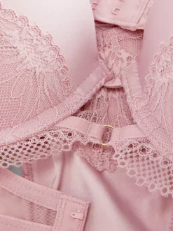 Damskie Primark Komplety Bielizny Damskiej<Biustonosz maximise i figi z satyny z koronką