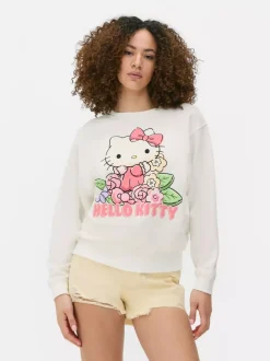 Primark Odzież Domowa I Na Siłownię|Bluzy<Bluza w kwiaty z napisem Hello Kitty