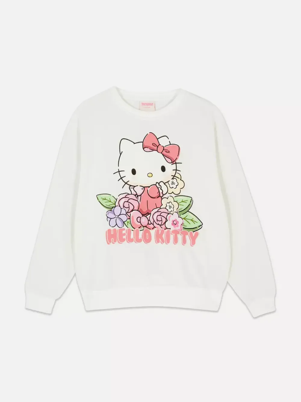 Primark Odzież Domowa I Na Siłownię|Bluzy<Bluza w kwiaty z napisem Hello Kitty