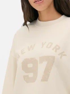 Primark Odzież Domowa I Na Siłownię|Bluzy<Bluza z okrągłym dekoltem i nadrukiem