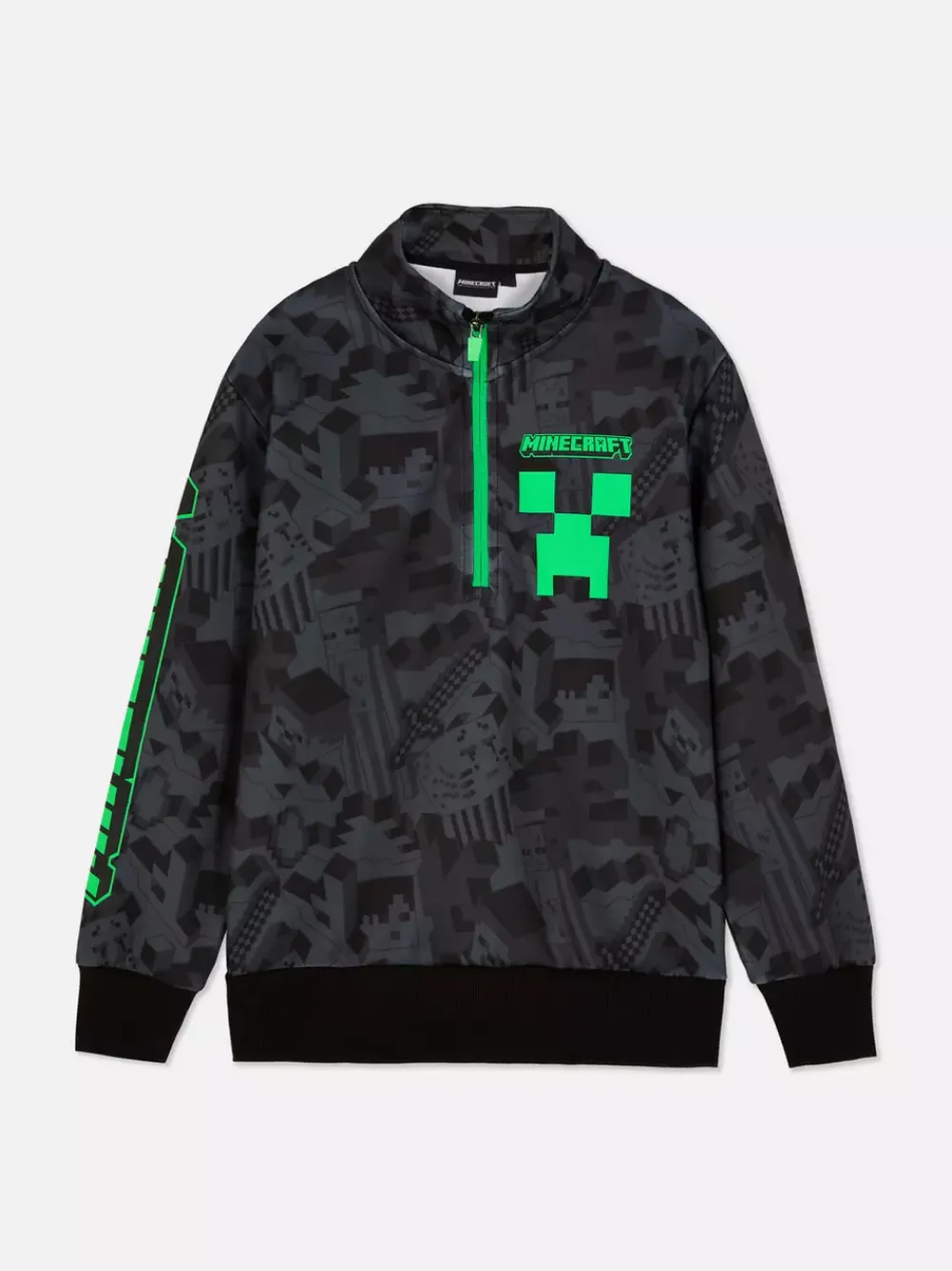 Dzieci Primark Bluzy<Bluza z suwakiem do połowy i motywem Minecrafta