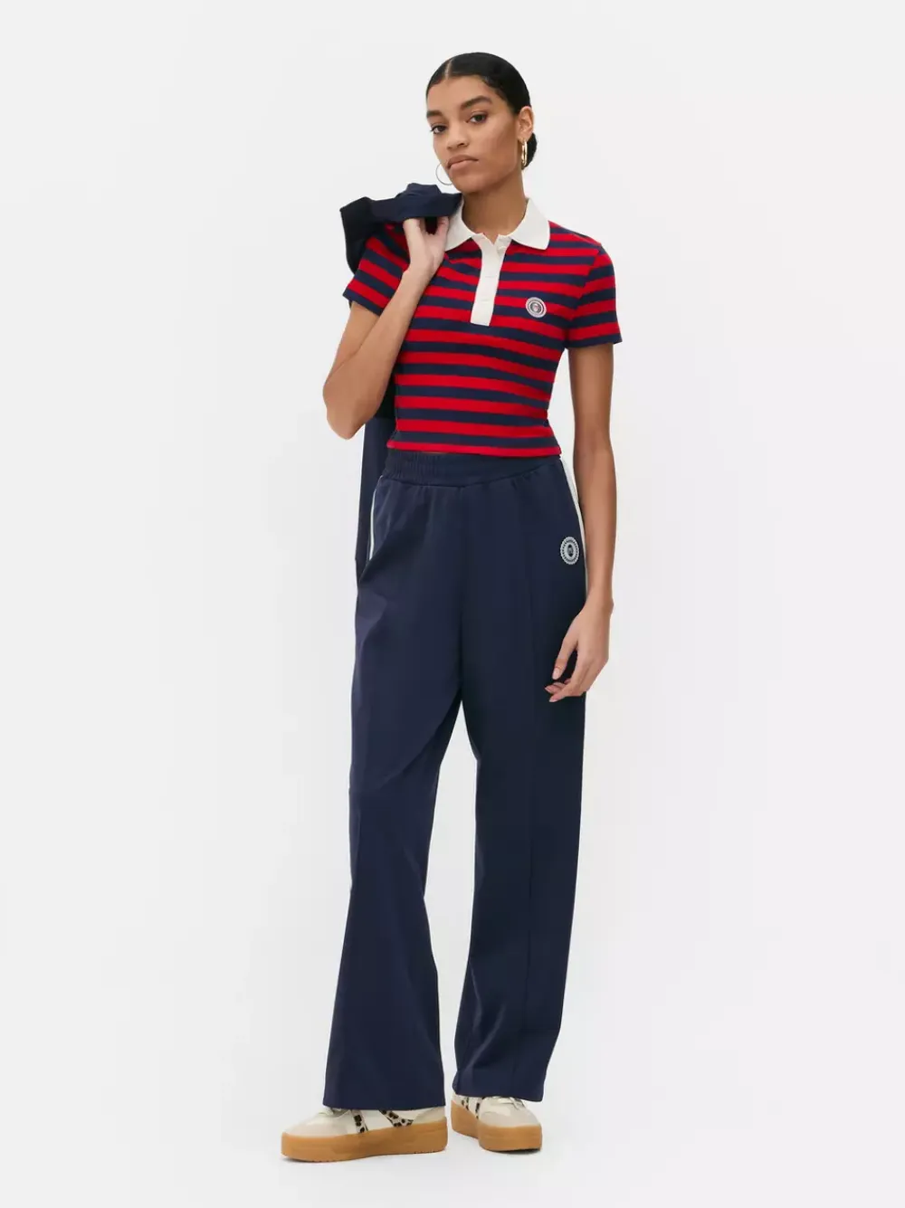 Primark Topy I T-Shirty<Bluzka w paski z kołnierzykiem Paula Echevarría