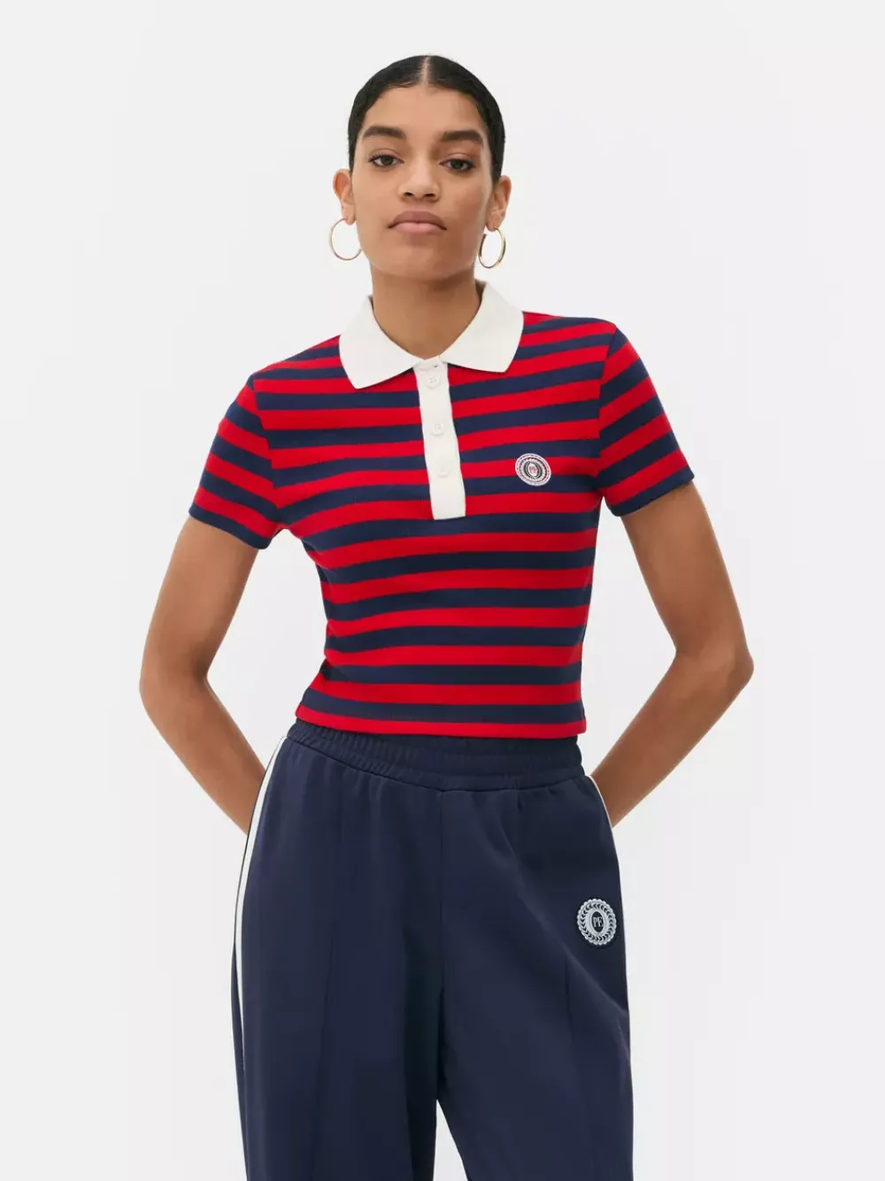 Primark Topy I T-Shirty<Bluzka w paski z kołnierzykiem Paula Echevarría