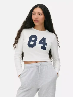 Primark Topy I T-Shirty<Bluzka w prążki z długim rękawem i okrągłym dekoltem