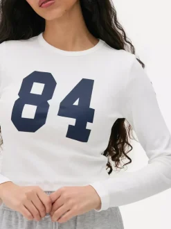 Primark Topy I T-Shirty<Bluzka w prążki z długim rękawem i okrągłym dekoltem