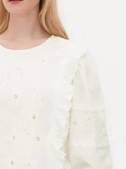 Primark Koszule I Bluzki<Bluzka z falbanką i bufiastymi rękawami