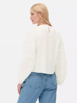 Primark Koszule I Bluzki<Bluzka z falbanką i bufiastymi rękawami