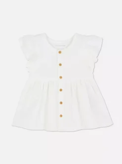 Primark Topy I T-Shirty<Bluzka z krótkim rękawem z muślinu