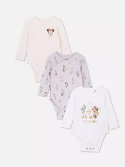 Primark Body I Koszulki Bez Rękawów|Body I Koszulki Bez Rękawów<Body z długim rękawem z motywem Disneya, 3 szt.