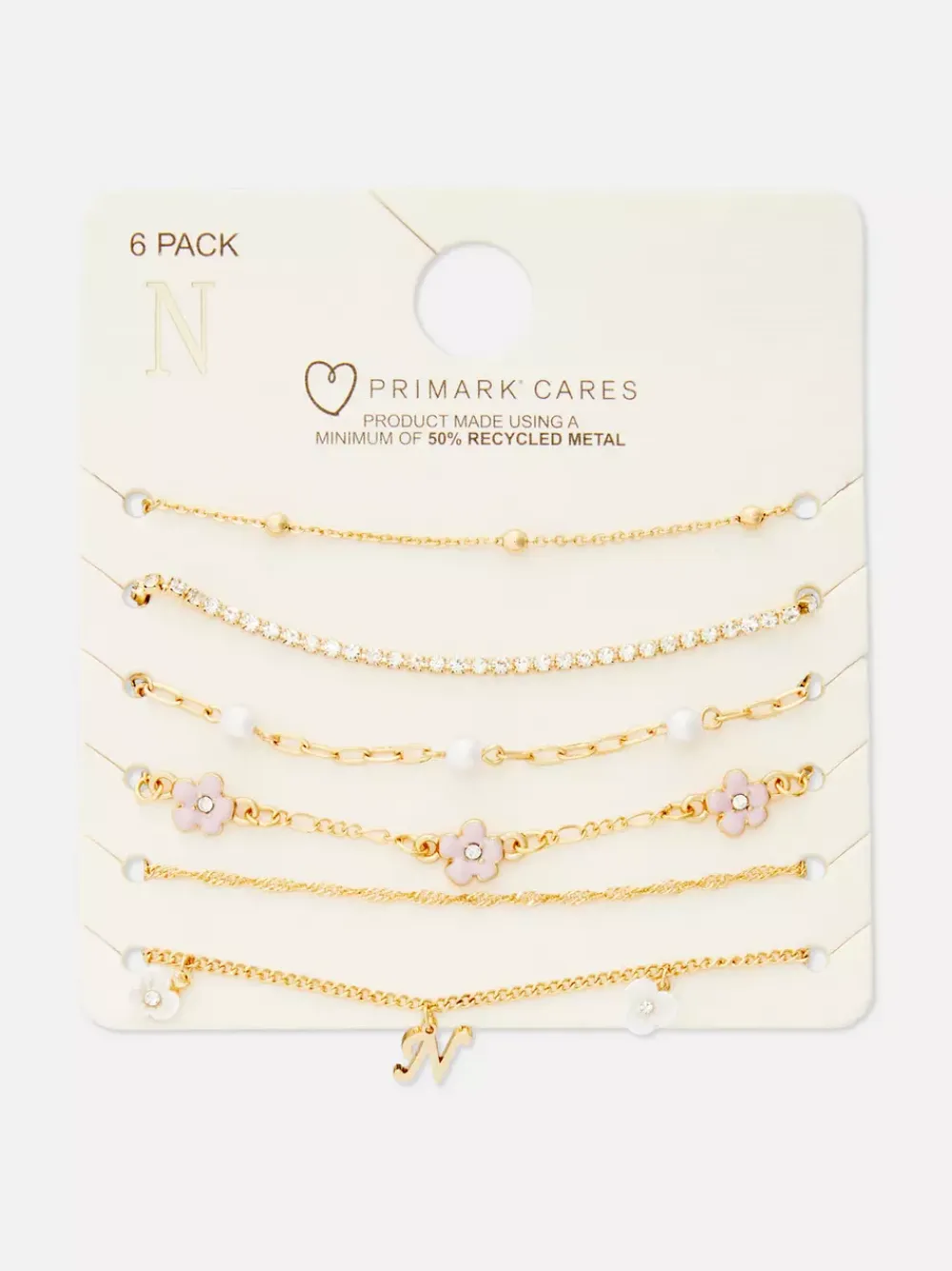 Primark Biżuteria<Bransoletki z inicjałem, 6 szt.