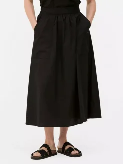 Primark Spódnice<Czarna spódnica midi z wysokim stanem The Edit