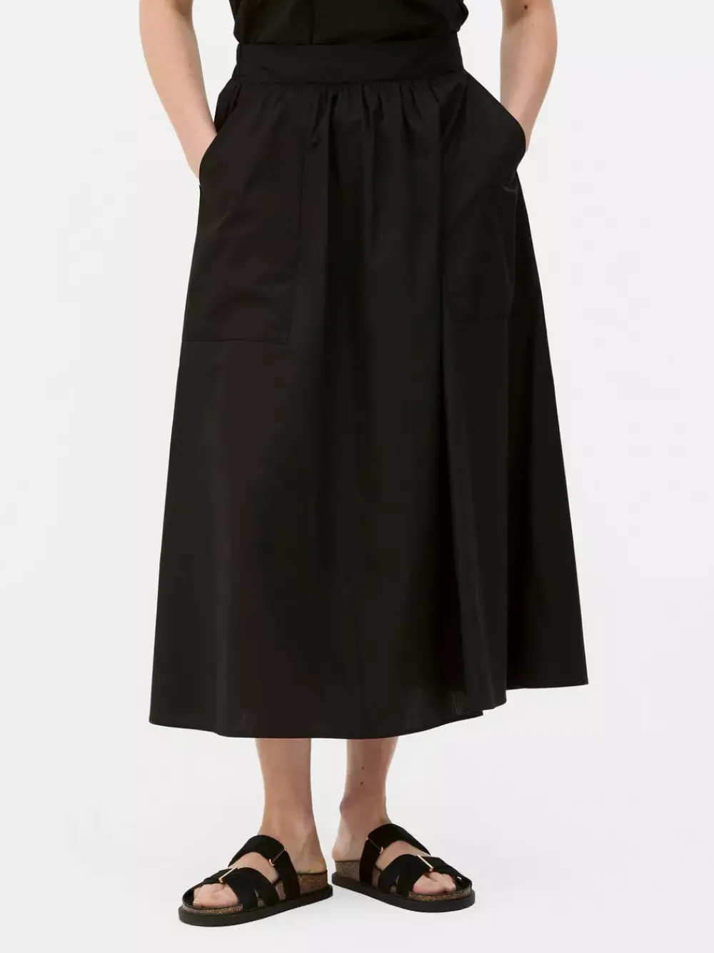 Primark Spódnice<Czarna spódnica midi z wysokim stanem The Edit
