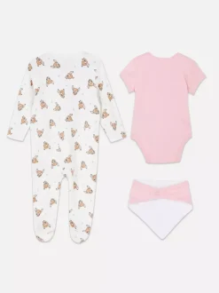 Primark Komplety I Gotowe Stroje|Kaftaniki I Śpioszki<3-częściowy komplet dla noworodka z Bambim Disneya