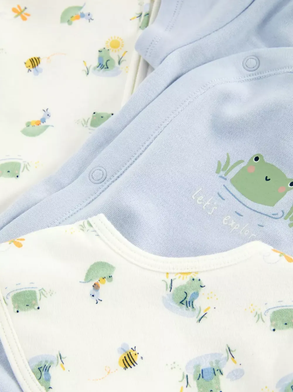 Primark Komplety I Gotowe Stroje|Kaftaniki I Śpioszki<3-częściowy komplet z motywem żaby dla noworodka