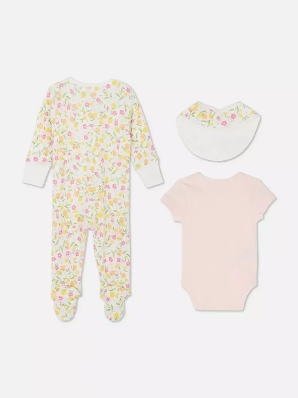 Primark Komplety I Gotowe Stroje|Komplety I Gotowe Stroje<3-częściowy zestaw ubranek w kwiaty dla noworodka