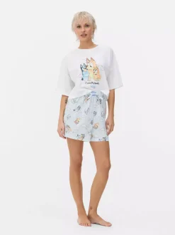 Primark Zestawy Piżamowe<Damska piżama z T-shirtem i szortami z Blue