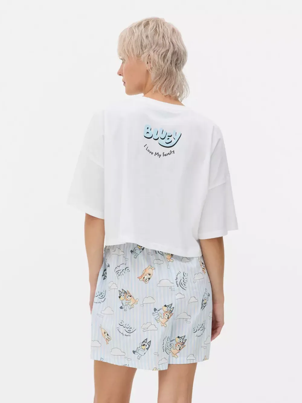 Primark Zestawy Piżamowe<Damska piżama z T-shirtem i szortami z Blue