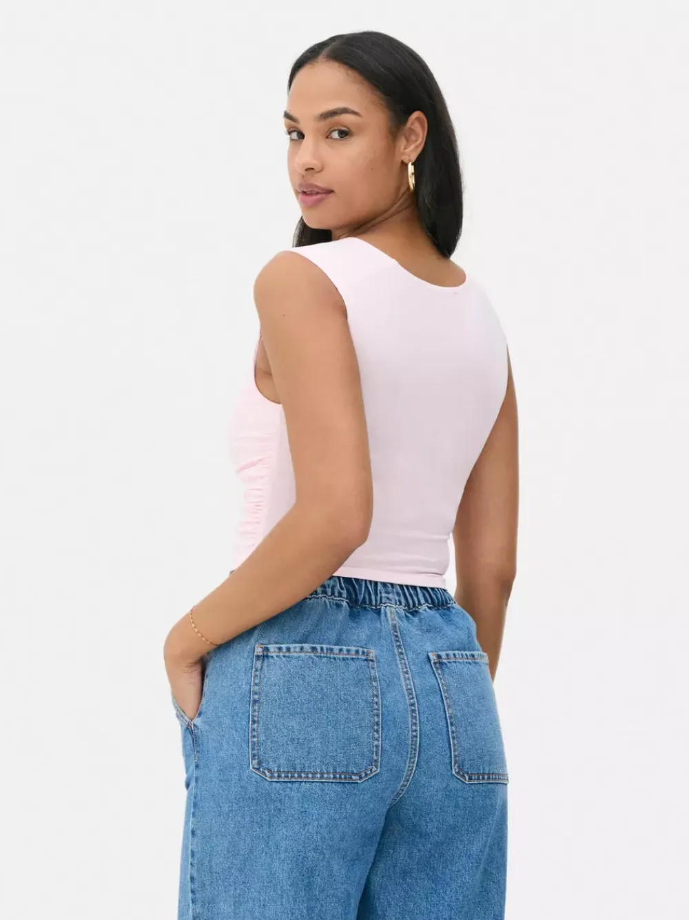 Primark Topy I T-Shirty<Dżersejowa koszulka bez rękawów z marszczeniami