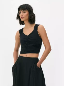 Primark Topy I T-Shirty<Dżersejowa koszulka bez rękawów z marszczeniami
