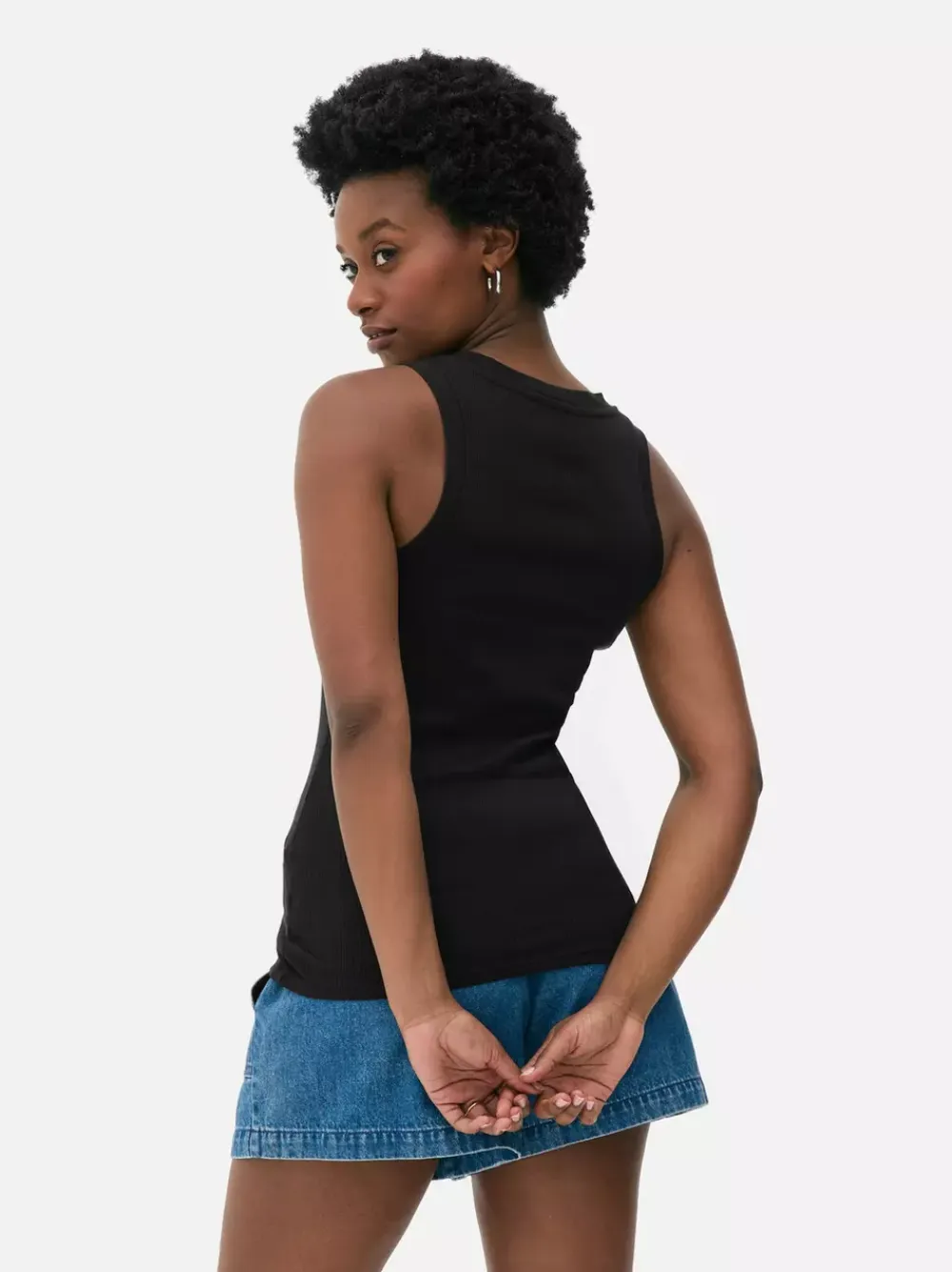 Primark Topy I T-Shirty<Dżersejowa koszulka prążkowana bez rękawów