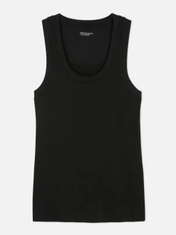 Primark Topy I T-Shirty<Dżersejowa koszulka prążkowana bez rękawów