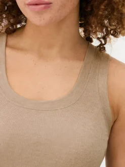 Primark Topy I T-Shirty<Dżersejowa koszulka prążkowana bez rękawów