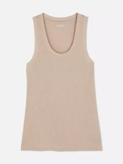 Primark Topy I T-Shirty<Dżersejowa koszulka prążkowana bez rękawów