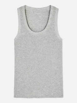 Primark Topy I T-Shirty<Dżersejowa koszulka prążkowana bez rękawów