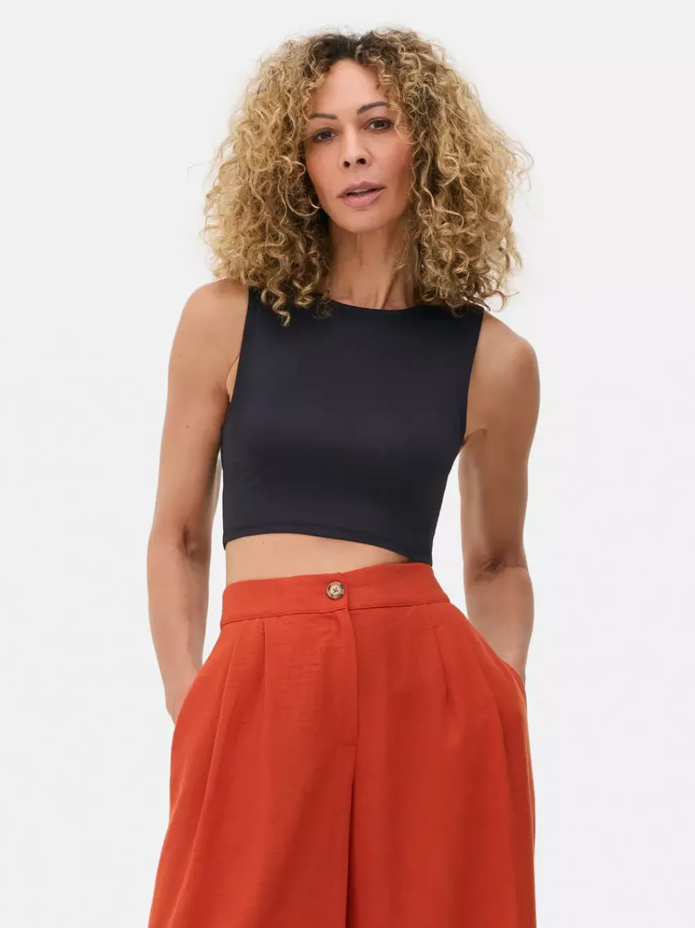 Primark Topy I T-Shirty<Dżersejowy top bez rękawów z efektem drugiej skóry