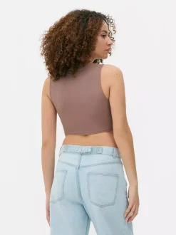 Primark Topy I T-Shirty<Dżersejowy top bez rękawów z efektem drugiej skóry