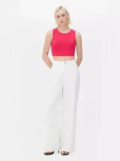 Primark Topy I T-Shirty<Dżersejowy top bez rękawów z efektem drugiej skóry