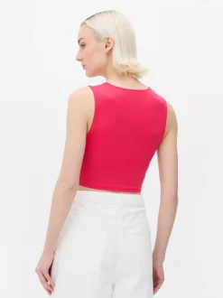 Primark Topy I T-Shirty<Dżersejowy top bez rękawów z efektem drugiej skóry