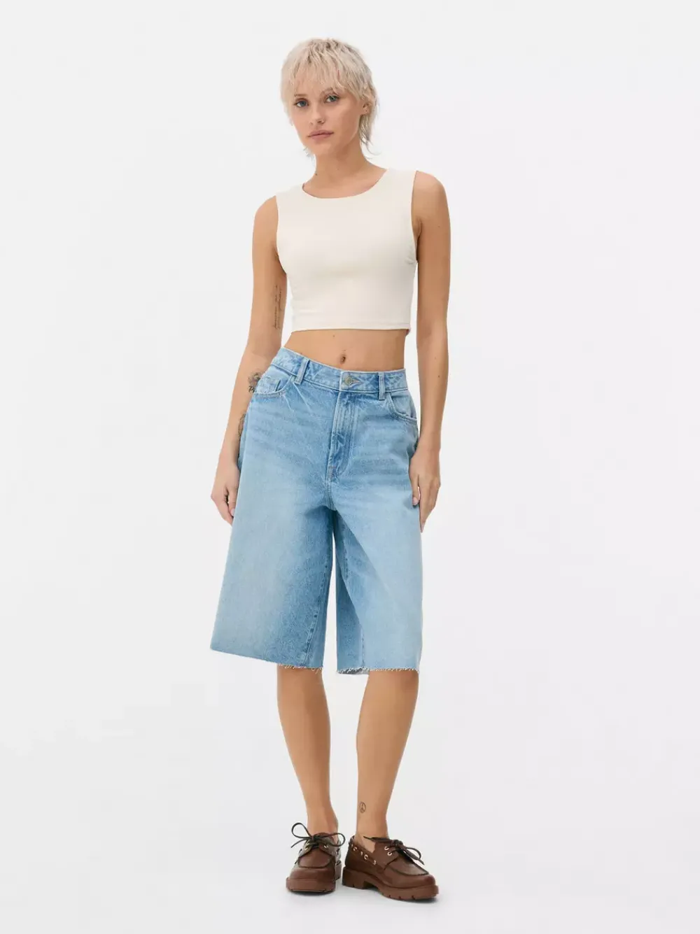 Primark Topy I T-Shirty<Dżersejowy top bez rękawów z efektem drugiej skóry