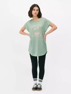 Primark Topy I T-Shirty<Długi T-shirt z nadrukiem