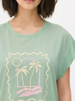 Primark Topy I T-Shirty<Długi T-shirt z nadrukiem