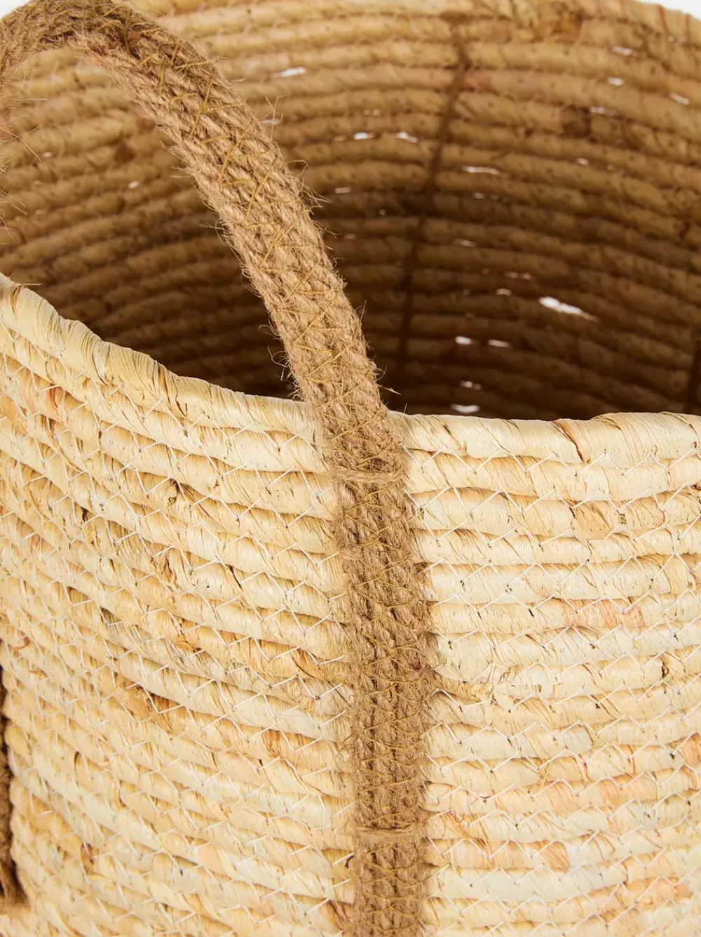 Primark Pudełka I Kosze<Duży kosz z trawy morskiej w dwóch odcieniach