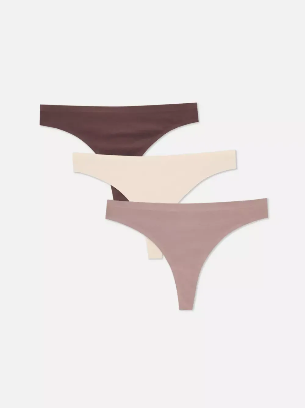 Damskie Primark Majtki Damskie<Dyskretne stringi w neutralnych kolorach, 3 pary
