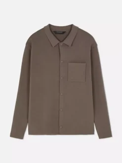 Primark Garnitury I Eleganckie Ubrania|Koszule<Dzianinowa koszula z zapięciem na zatrzaski
