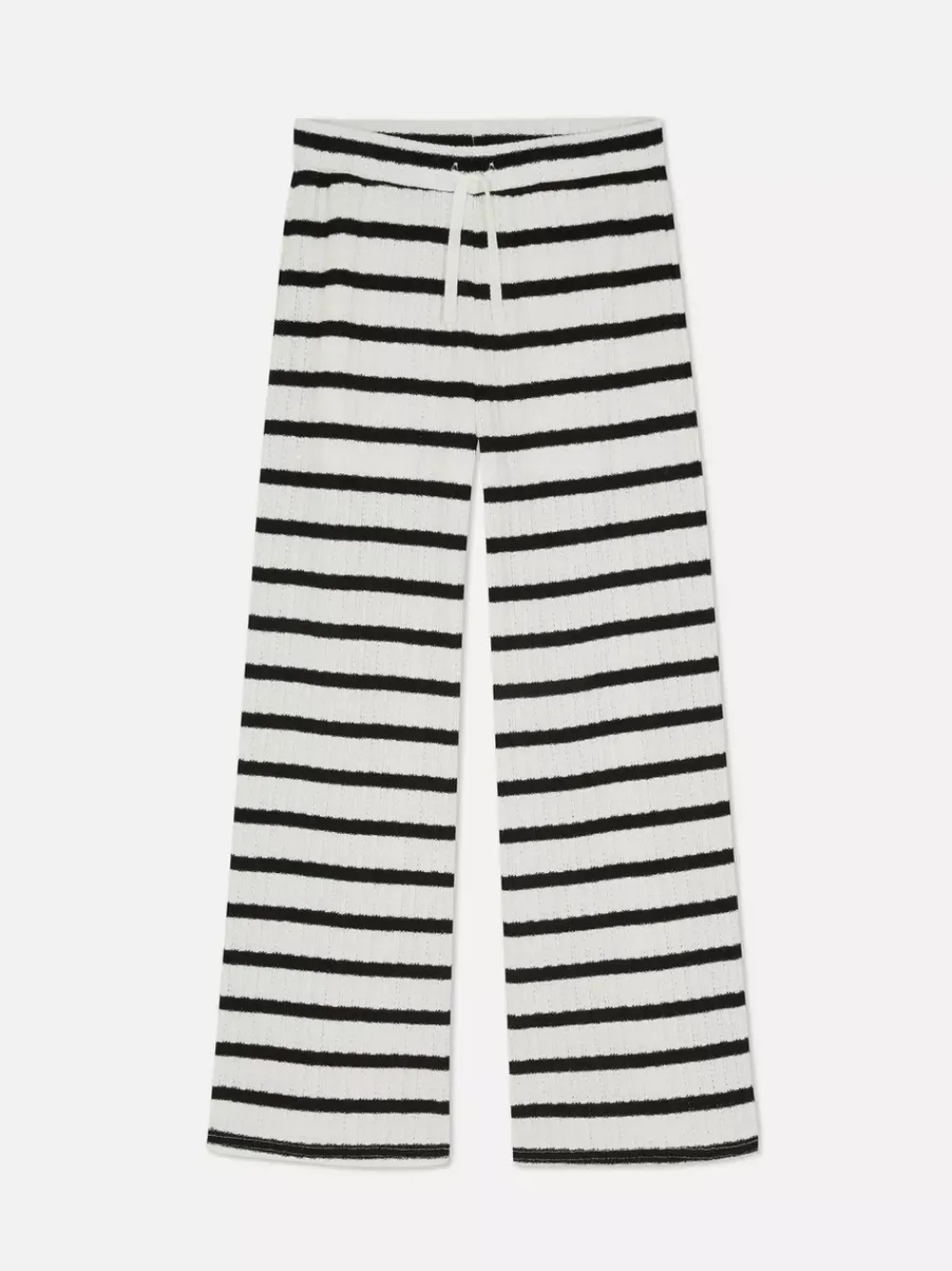 Dzieci Primark Spodnie I Legginsy<Dzianinowe spodnie w paski ze sznurkiem