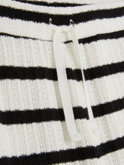 Dzieci Primark Spodnie I Legginsy<Dzianinowe spodnie w paski ze sznurkiem