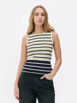 Primark Topy I T-Shirty<Dzianinowy top bez rękawów z okrągłym dekoltem