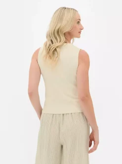 Primark Topy I T-Shirty<Dzianinowy top bez rękawów z okrągłym dekoltem