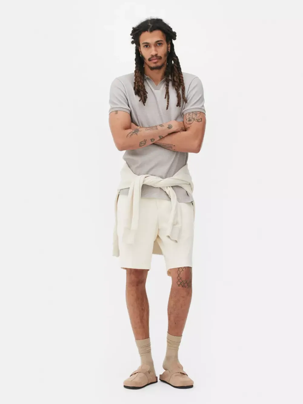 Primark Garnitury I Eleganckie Ubrania|Topy I T-Shirty<Dzianinowy T-shirt z kołnierzykiem