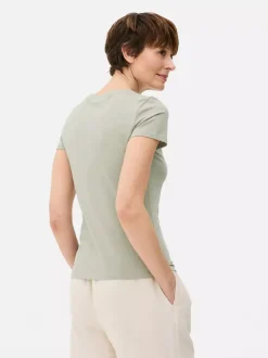 Primark Topy I T-Shirty<Elastyczny T-shirt z krótkim rękawem