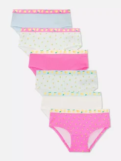 Dzieci Primark Bielizna<Figi biodrówki z nadrukiem w cytryny, 6 par