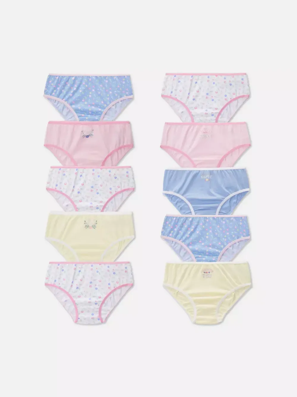 Dzieci Primark Bielizna<Figi w kwiaty, 10 par