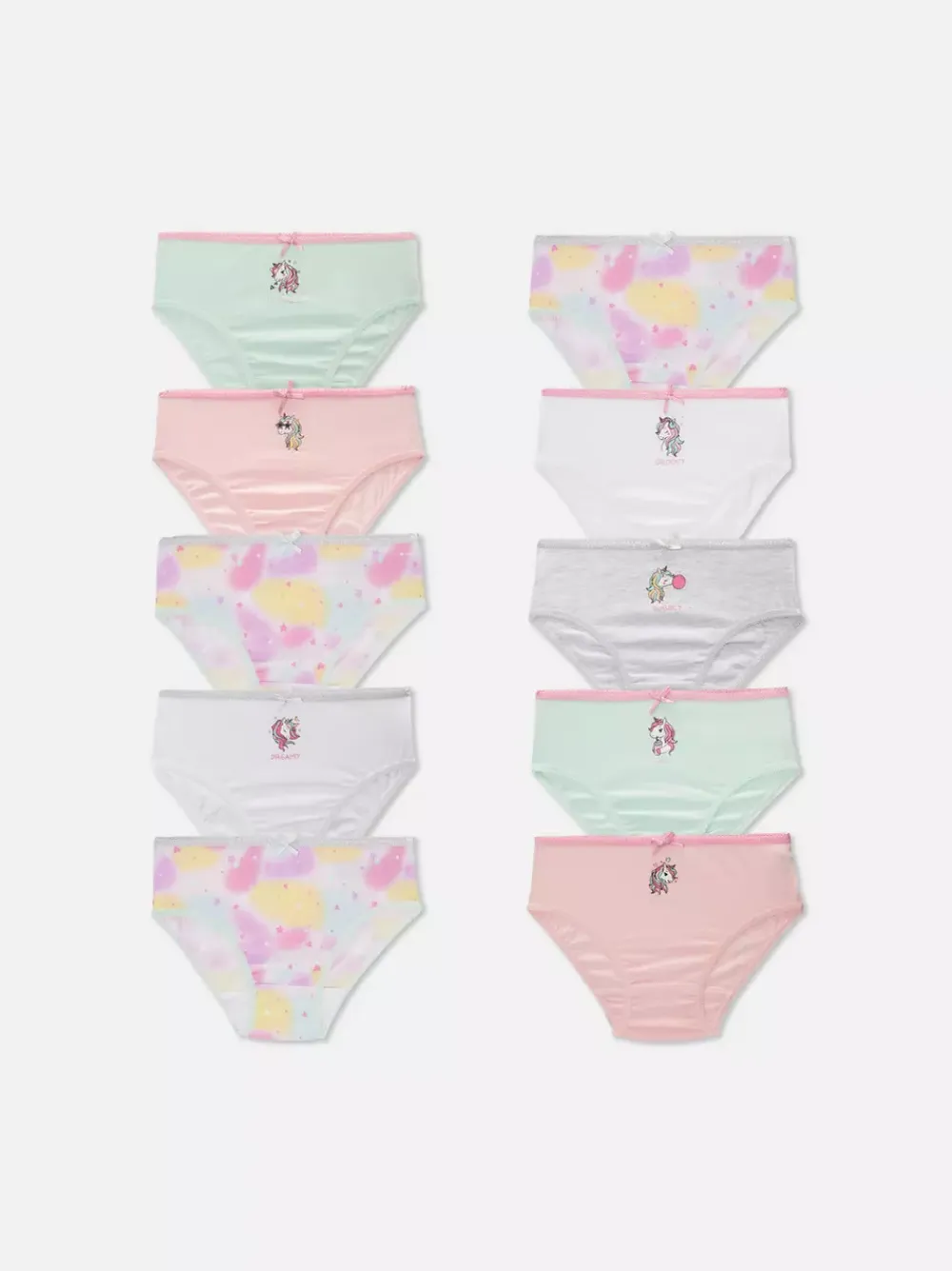 Dzieci Primark Bielizna<Figi z jednorożcem, 10 szt.