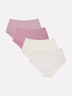 Damskie Primark Majtki Damskie<Figi z wysokim stanem, 4 pary