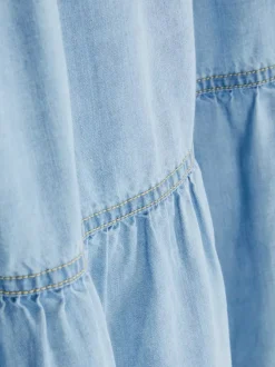 Primark Spódnice<Jeansowa warstwowa spódnica maxi