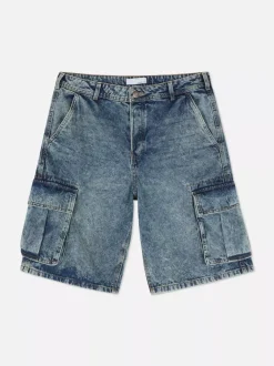 Primark Szorty<Jeansowe spodenki bojówki